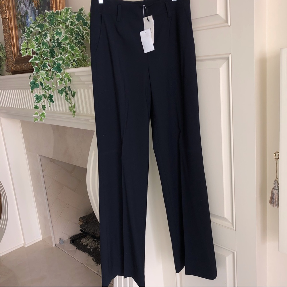 Worth Black Wide-Leg Dress Pants